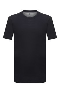 Футболка из шелка и хлопка Brunello Cucinelli