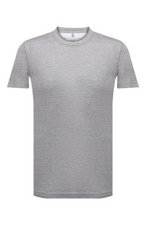 Футболка из шелка и хлопка Brunello Cucinelli