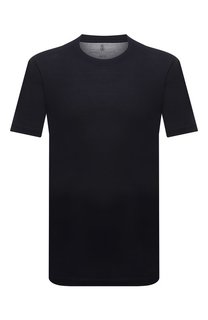 Футболка из шелка и хлопка Brunello Cucinelli
