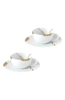 Набор Kintsugi из двух кофейных чашек с блюдцами Bernardaud