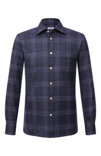 Рубашка из шерсти и шелка Kiton