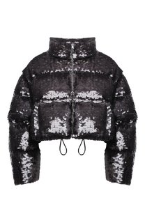 Пуховик с отделкой пайетками Prada