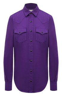 Хлопковая рубашка Saint Laurent