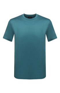 Футболка из шелка и хлопка Giorgio Armani