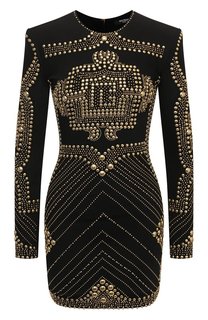 Платье из вискозы Balmain