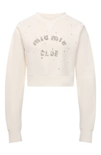 Хлопковый свитшот Miu Miu