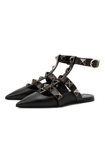 Кожаные балетки Roman Stud Valentino