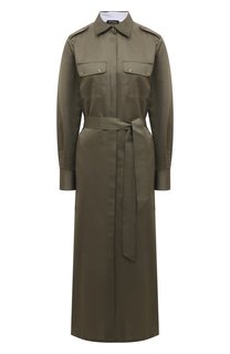Платье из хлопка и льна Kiton
