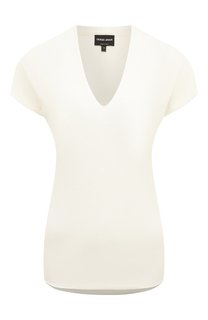 Футболка из вискозы и кашемира Giorgio Armani