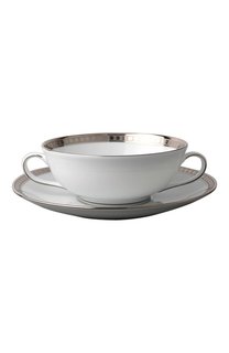 Бульонница с блюдцем Athena Platine Bernardaud