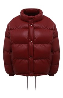 Кожаный пуховик Prada