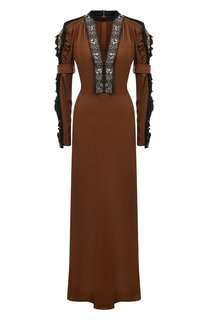 Платье из шелка и вискозы Chloé