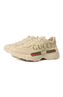 Кожаные кроссовки Rhyton Gucci