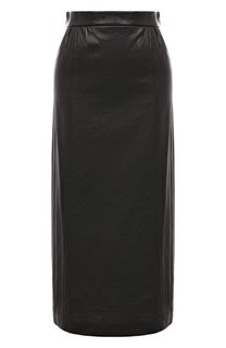 Кожаная юбка Prada