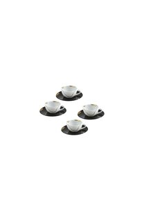 Набор из четырёх кофейных чашек с блюдцами Kintsugi Charbon Bernardaud