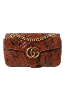 Сумка GG Marmont small из кожи питона Gucci