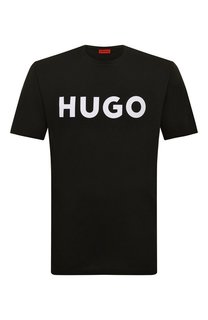 Хлопковая футболка HUGO