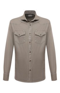 Хлопковая рубашка Brunello Cucinelli