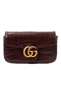 Сумка GG Marmont из кожи аллигатора Gucci