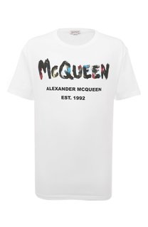 Хлопковая футболка Alexander McQueen