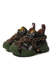 Комбинированные кроссовки Flashtrek Gucci