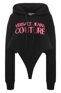 Хлопковое худи-боди Versace Jeans Couture