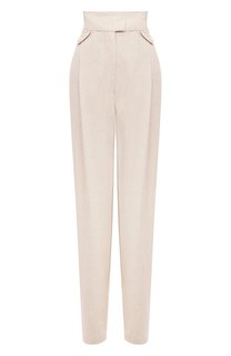 Брюки из вискозы и льна Emporio Armani