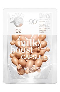 Тональный флюид для лица в капсулах Milky Boost Capsules рефил, оттенок 02 (30x0,2ml) Clarins