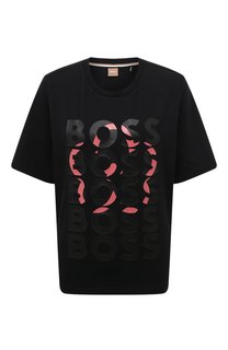 Хлопковая футболка BOSS