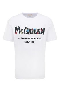 Хлопковая футболка Alexander McQueen