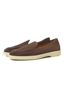 Замшевые лоферы Santoni