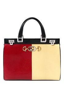Сумка Zumi medium из кожи питона Gucci