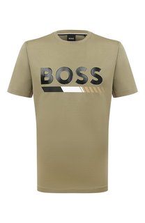 Хлопковая футболка BOSS