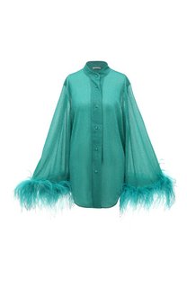 Блузка с отделкой перьями OSEREE