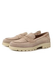 Замшевые лоферы Santoni