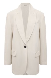 Жакет из вискозы и льна Brunello Cucinelli