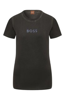 Хлопковая футболка BOSS