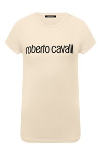 Хлопковая футболка Roberto Cavalli