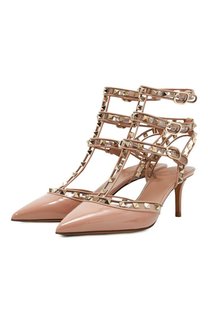 Кожаные босоножки Rockstud Valentino