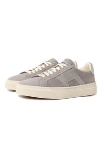 Замшевые кеды Santoni