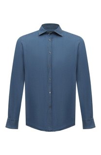 Рубашка из хлопка и кашемира Zegna