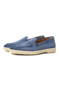 Замшевые лоферы Santoni