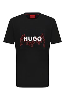 Хлопковая футболка HUGO