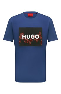 Хлопковая футболка HUGO