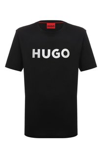 Хлопковая футболка HUGO