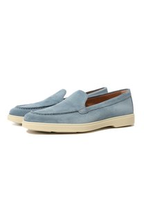 Замшевые лоферы Santoni