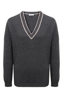 Пуловер из шерсти и хлопка Brunello Cucinelli