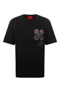 Хлопковая футболка HUGO