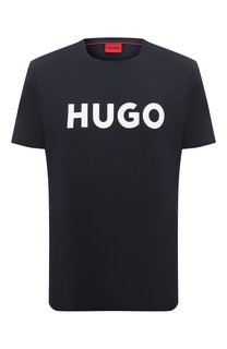 Хлопковая футболка HUGO