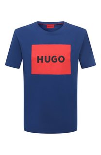 Хлопковая футболка HUGO